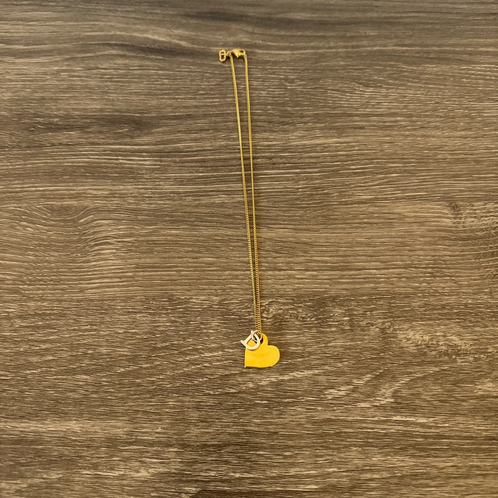 Dior Gold Heart Charm Necklace